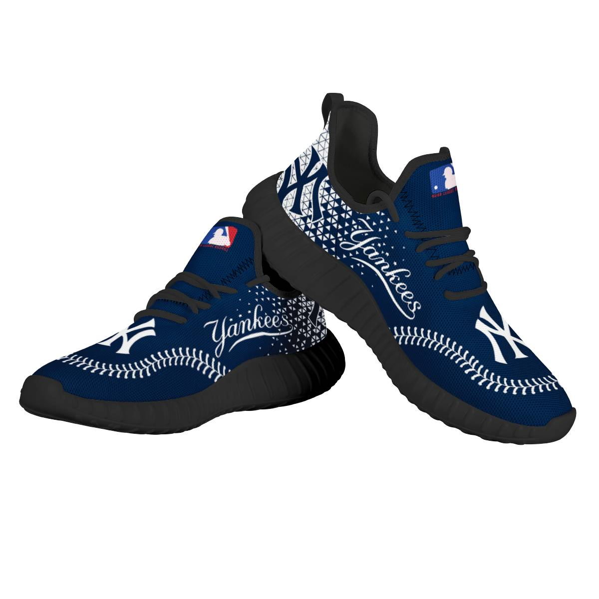 Women's MLB New York Yankees Mesh Knit Sneakers/Shoes 004
